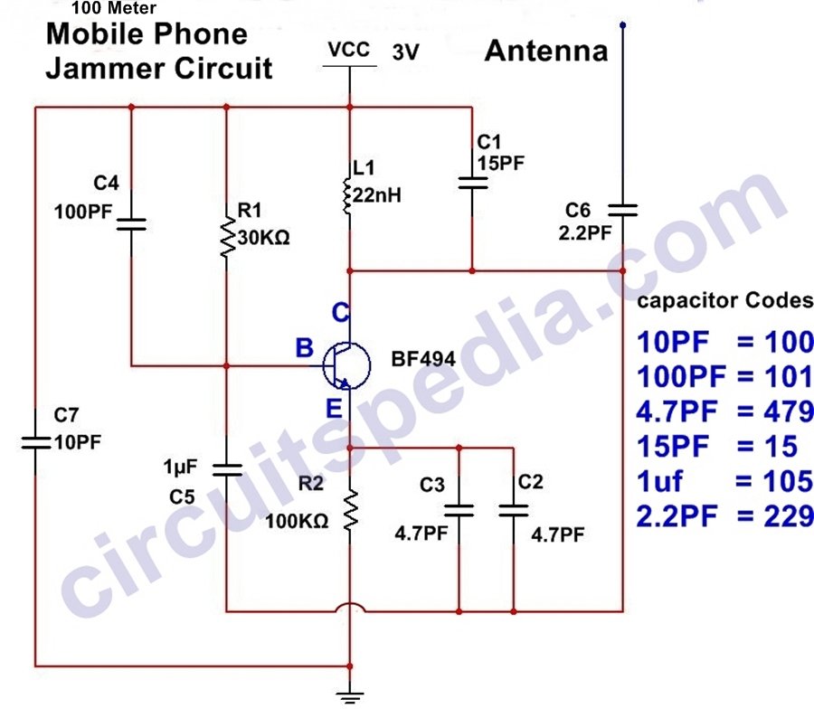 mobile phone jammer circuit.