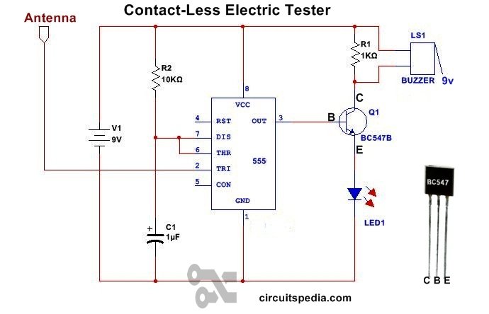 contactless tester circuit