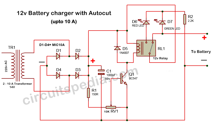 12v Battery Charger With Auto Cut Off