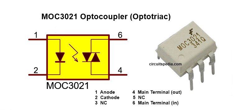 Optocoupler MOC3021