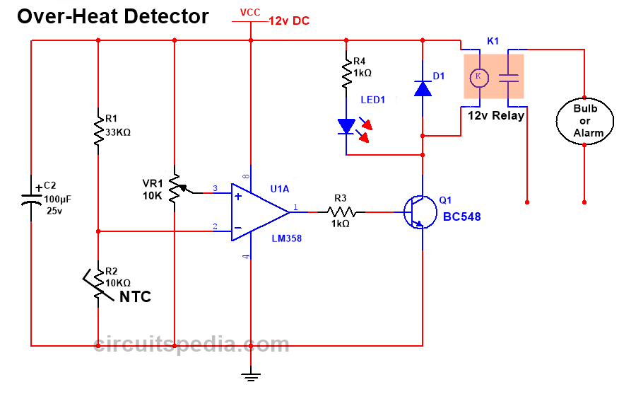 heat sensor circuit diagram