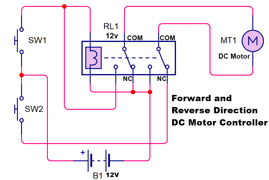 dc motor direction controller circuit