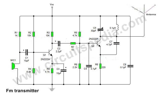 single transistor fm transmitter design