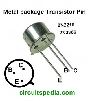 Metal Package 2N3866 2N2219 Transistor Pinout | Circuitspedia.com