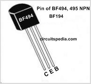 Pin Diagram of BF494 Transistor 1
