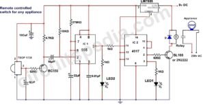 Remote Control Switch Circuit | IR Remote ON OFF Switch