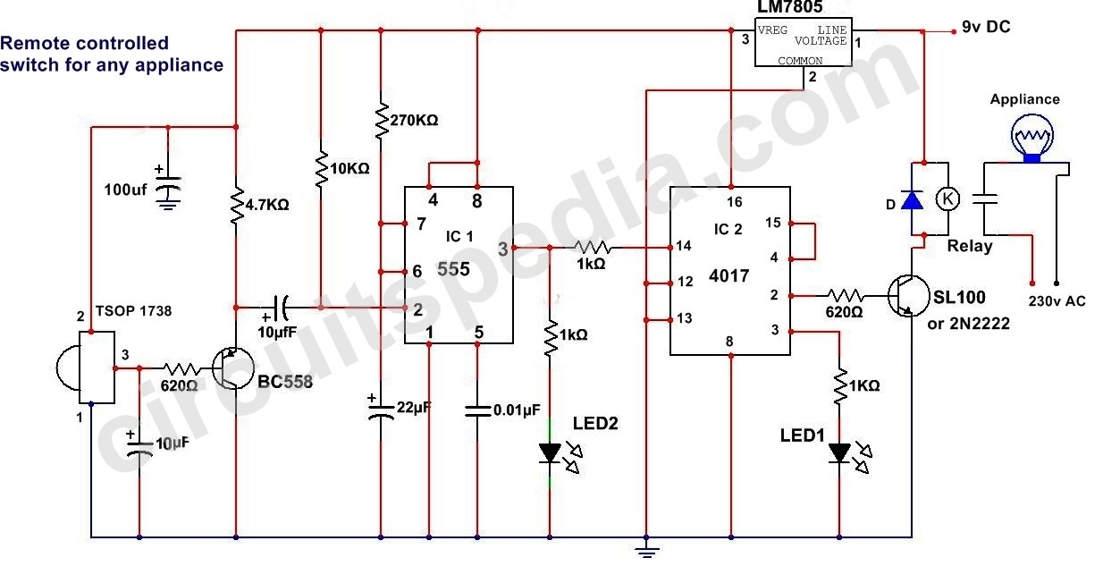 Remote Controlled Switch Circuit Diagram