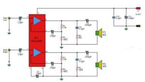 10w 10w Stereo Amplifier circuit 1