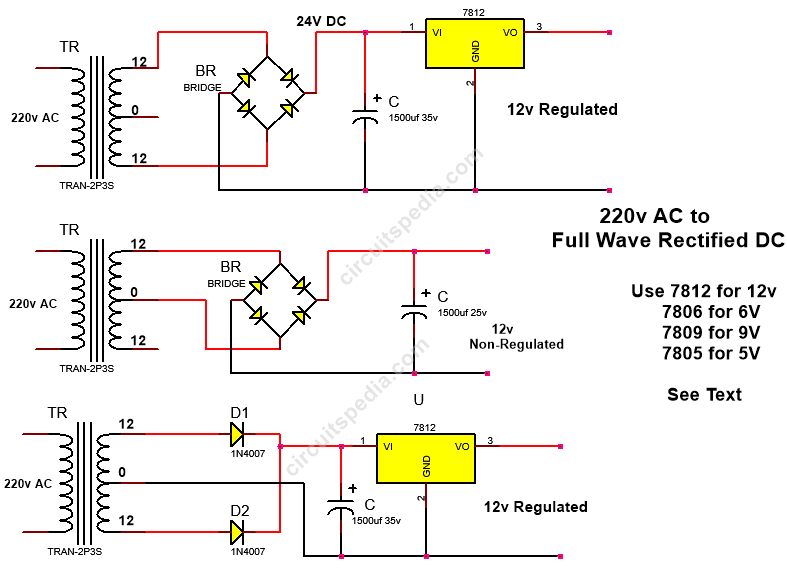 12v regulated power supply circuit
