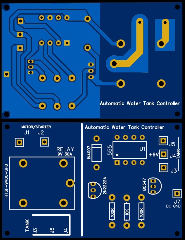 automatic water tank level controller circuit