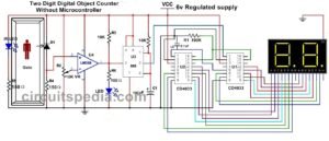 2 digit Digital object counter circuit