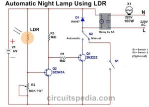 Light operated switch circuit 3