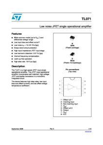 TL071 Datasheet | Circuitspedia.com