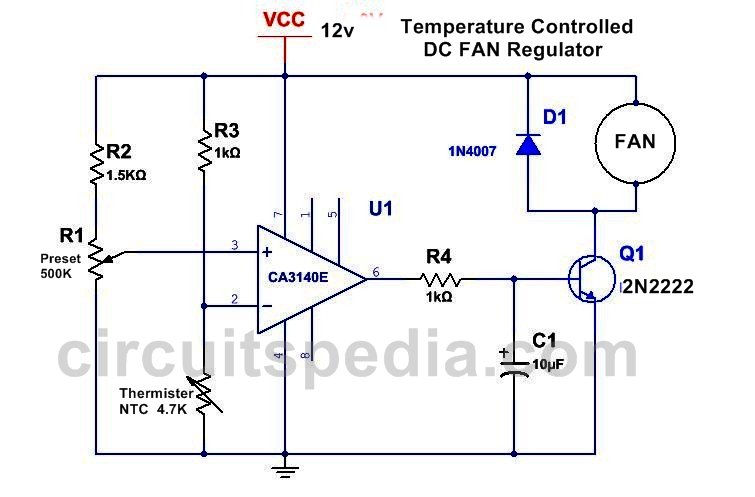 temperature controlled DC motor