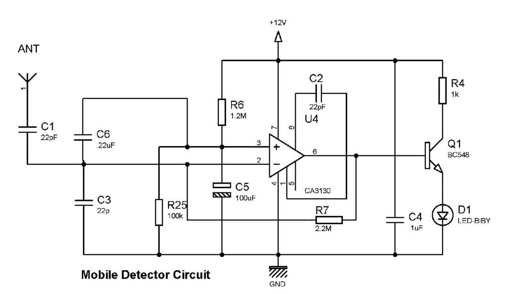 Science Project Mobile Phone Detector Circuit Diagram