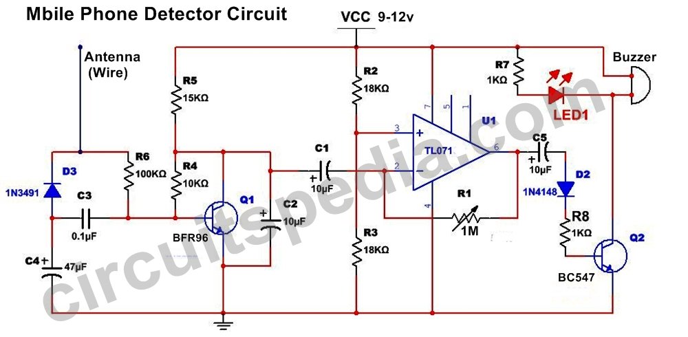 Schéma de circuit du brouilleur de téléphone portable-Electron