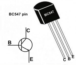 BC547 Pin configuration