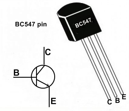 BC547 transistor pinout