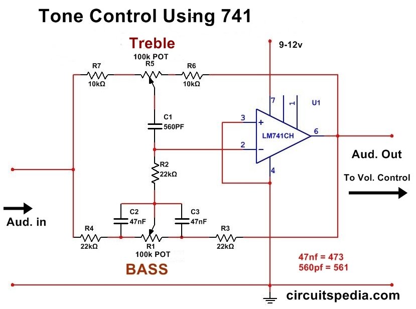 Bass control схема