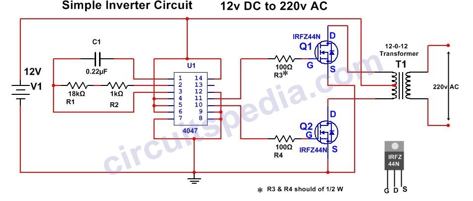 12v Inverter Circuit Diagram Wiring Diagram And Schematics