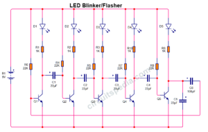 led flasher circuit diagram