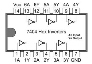 NOT gate ic 7404 ,74LS04 not gate