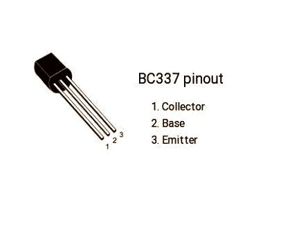 BC337 transistor pin configuration