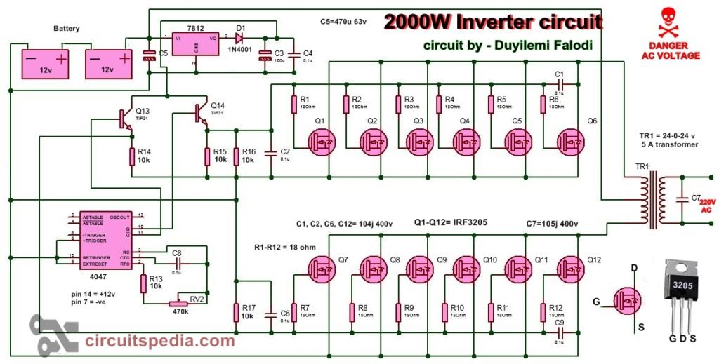 Circuit Diagram Inverter 500w