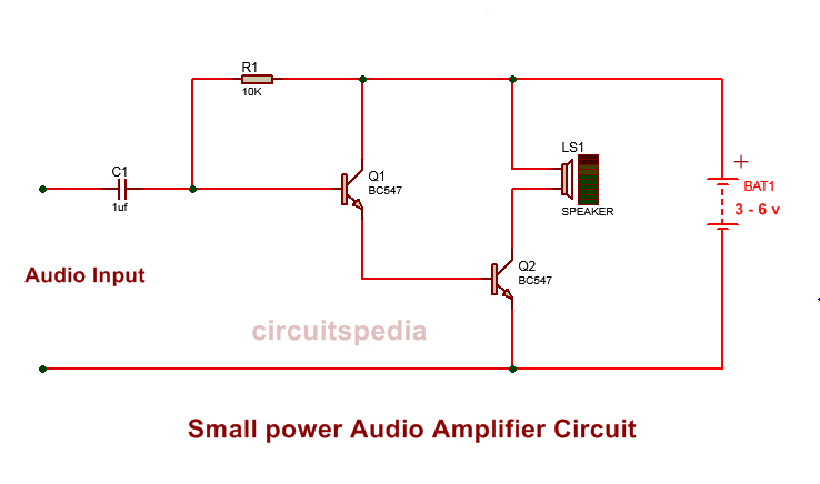 2 transistor audio amplifier