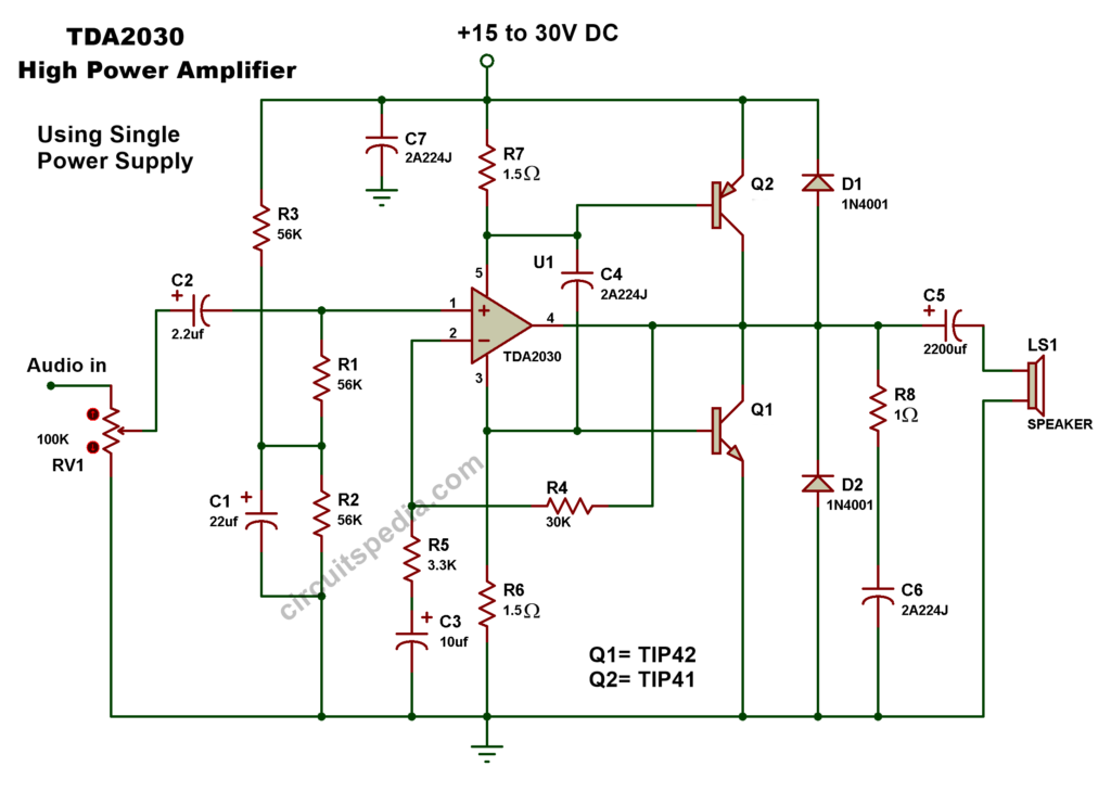 2030 Amplifier Circuit Diagram