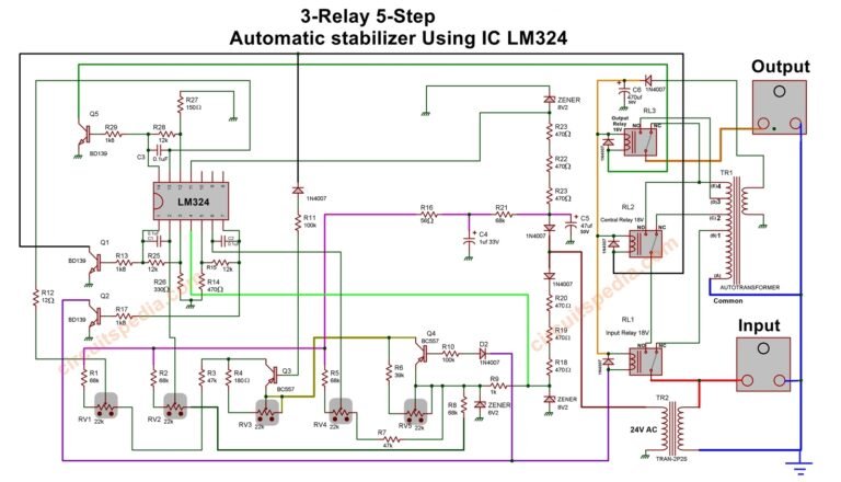 3 relay stabilizer circuit board wiring diagram