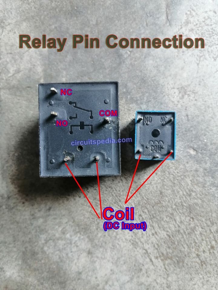 relay pinout connection diagram
