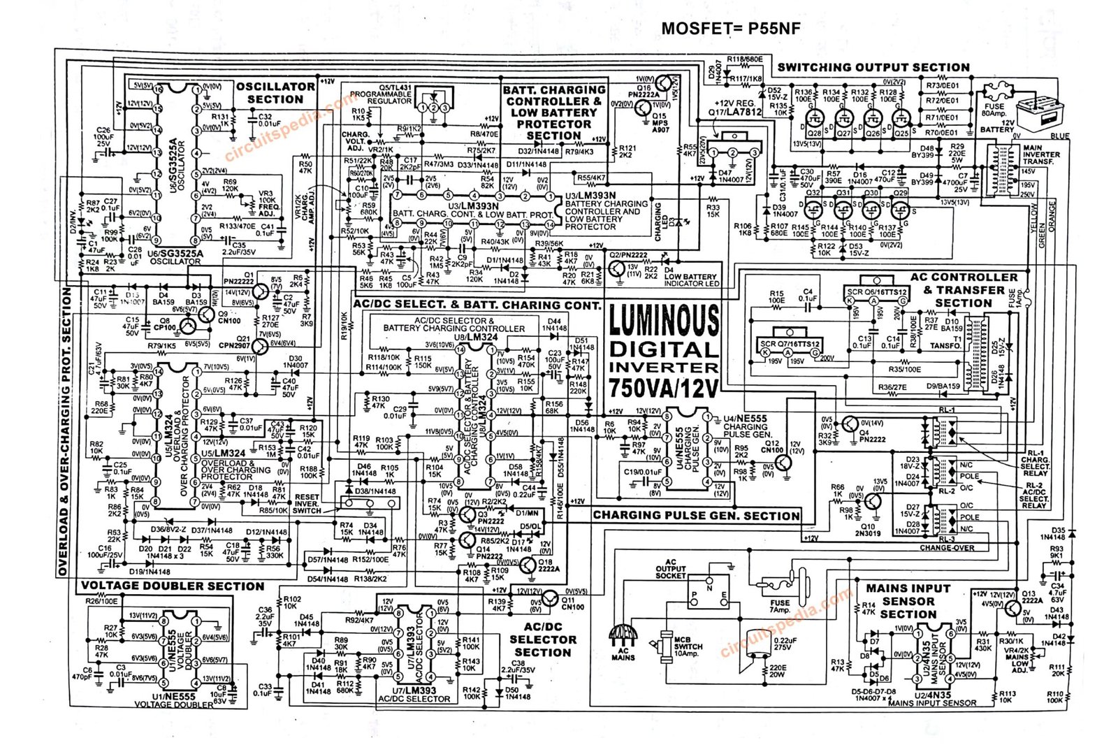 Luminous Inverter Circuit Diagram