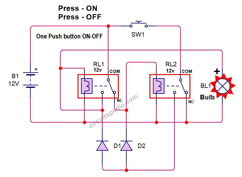 Latching Relay Wiring Schematic
