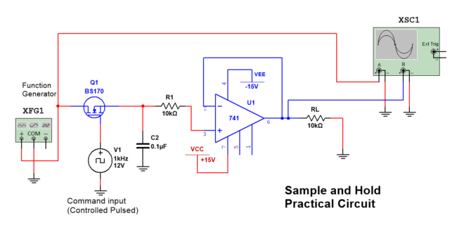 Sample And Hold Circuit | Sample And Hold Circuit Using Op-amp Working