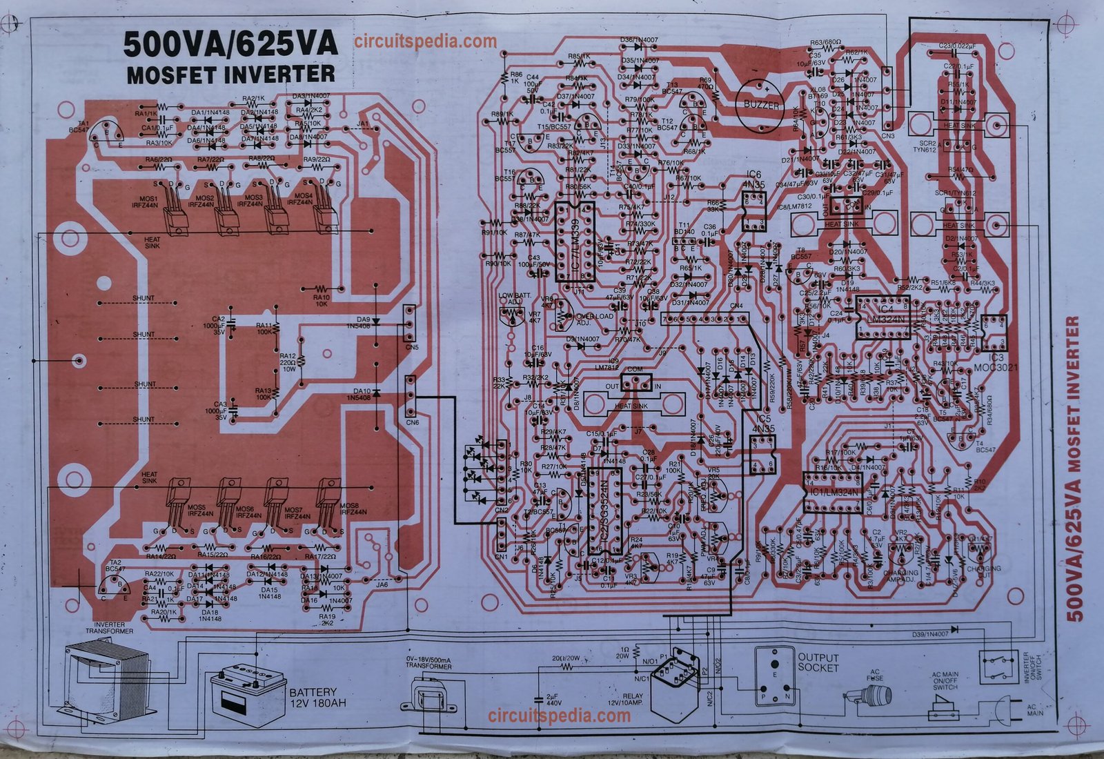 500VA inverter circuit