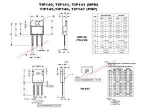 Tip140 TIP140 TIP141 TIP142 TIP145 TIP147 Equivalent | Datasheet