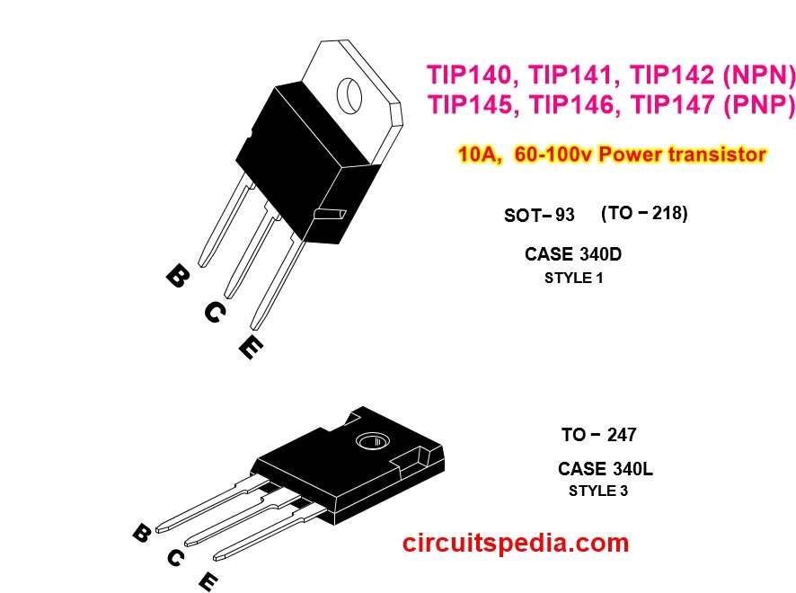 TIP142 TIP145 TIP147 pinout