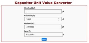 capacitor unit converter