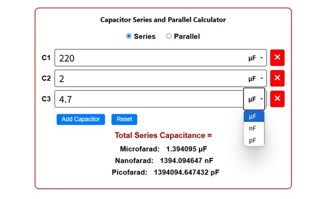 online capacitance calculator